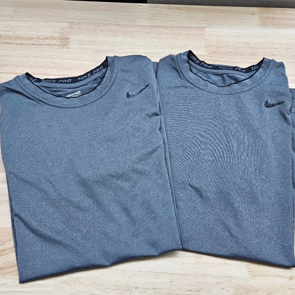 Nike Combat Pro Compression Shirts, Large - Set of 2